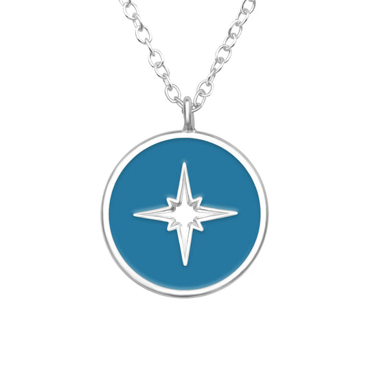 925 Silver North Star Necklace