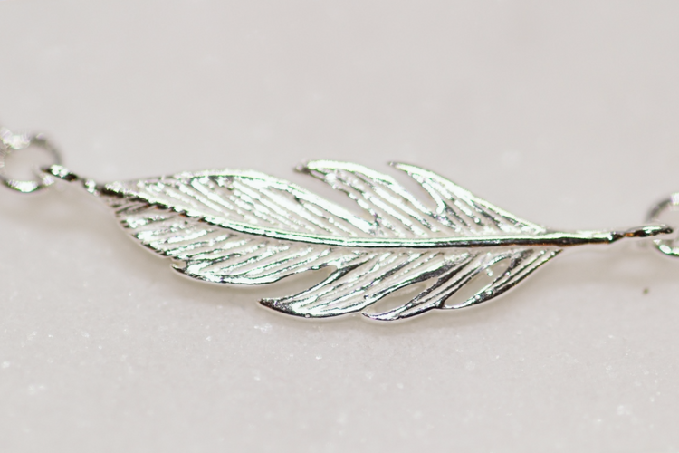 Fine and Feathery Silver Bracelet