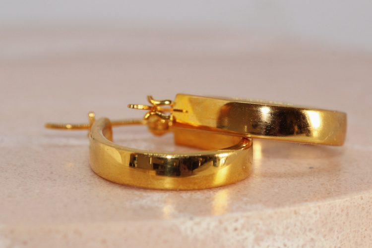Chunky Gold Hoop Earrings