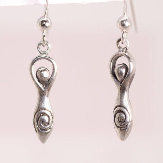 Silver Goddess Earrings