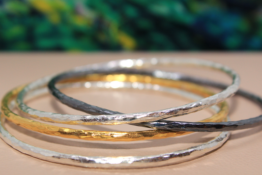 'Arm Candy' Silver Bangles