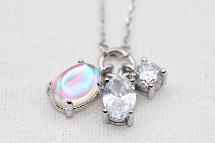 Moonstone and Sparkle Necklace