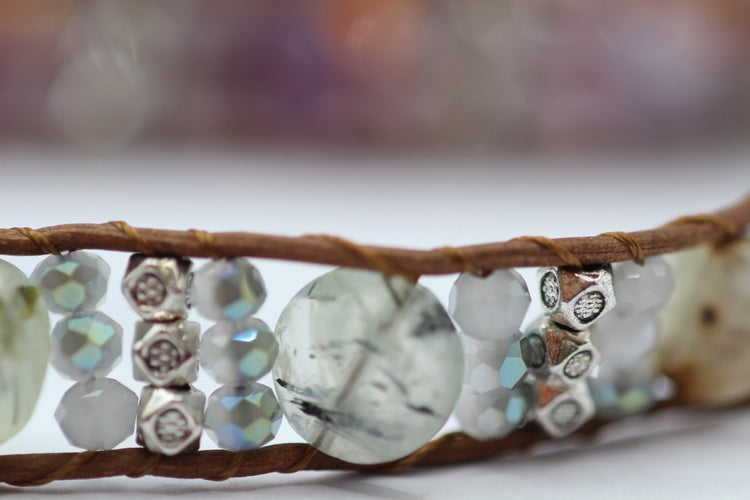 Prehnite Wrap Bracelet