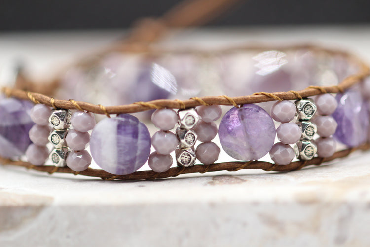 Amethyst Wrap Bracelet