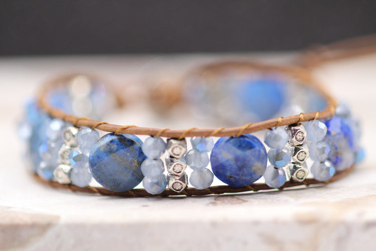 Lapis Lazuli Wrap Bracelet