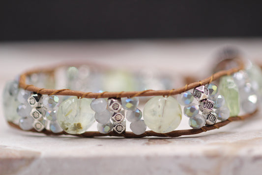 Prehnite Wrap Bracelet