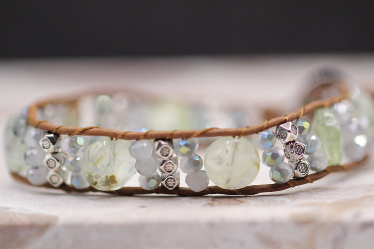 Prehnite Wrap Bracelet