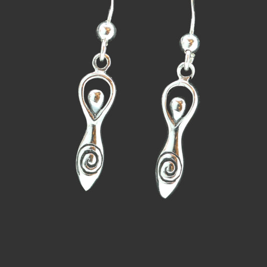 Silver Goddess Earrings