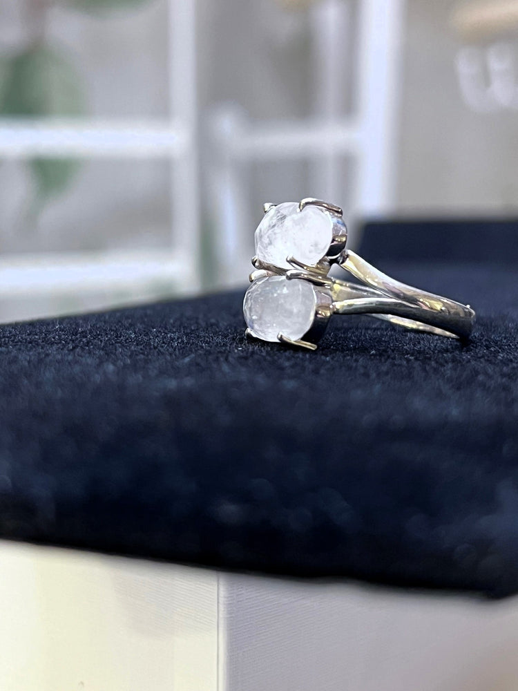 Moonstone Twin Ring