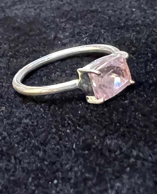 Morganite Baguette Ring