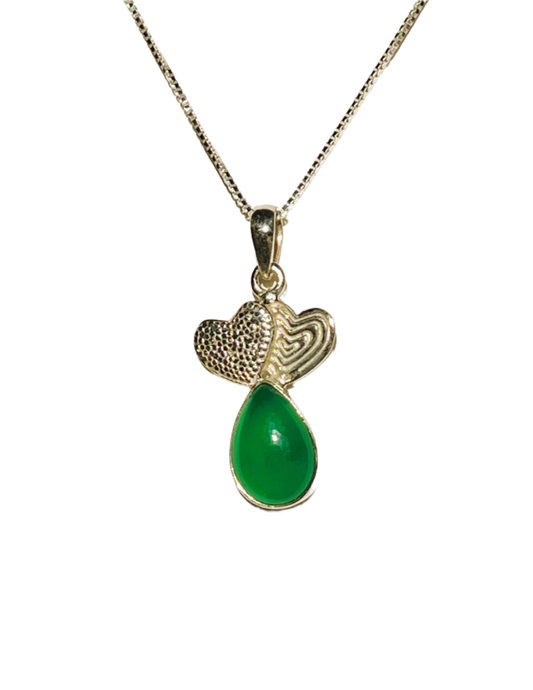 Chalcedony Hearts Pendant