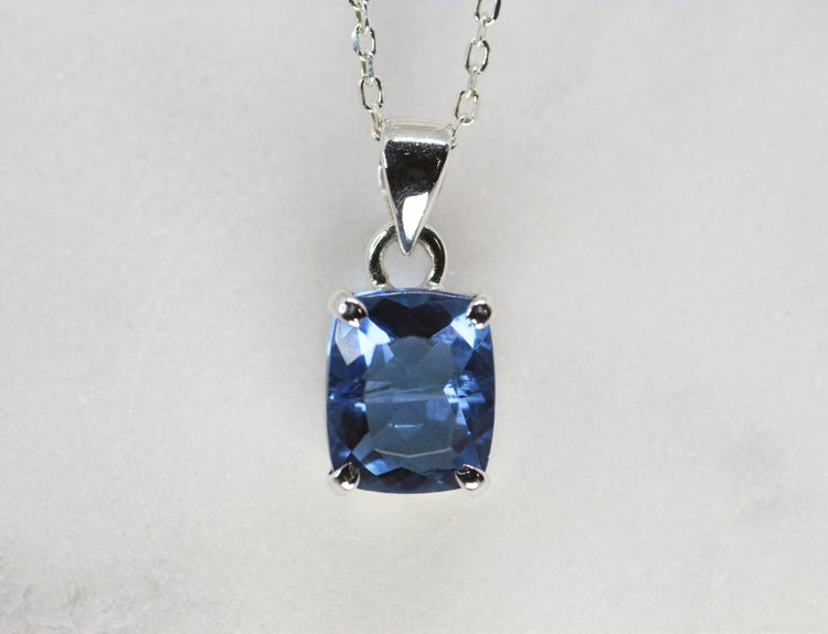 Azure Apatite Silver Pendant
