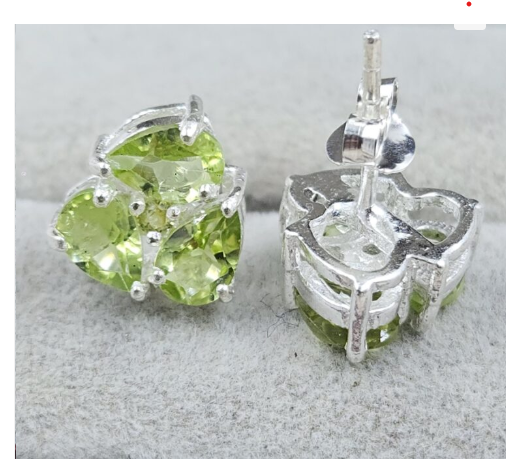 Peridot Silver Studs