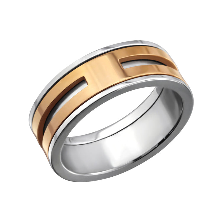 Rose Gold and Steel Ring