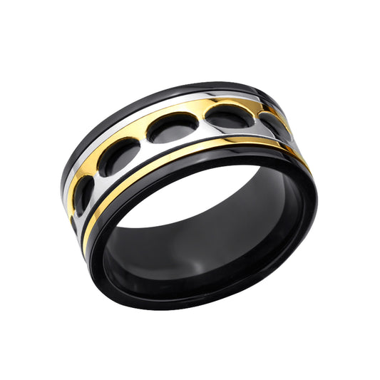 Black, Gold, Steel Ring