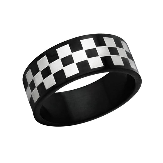Steel Checker Ring
