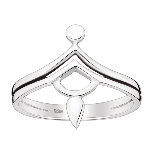 Chevron Design Silver Ring