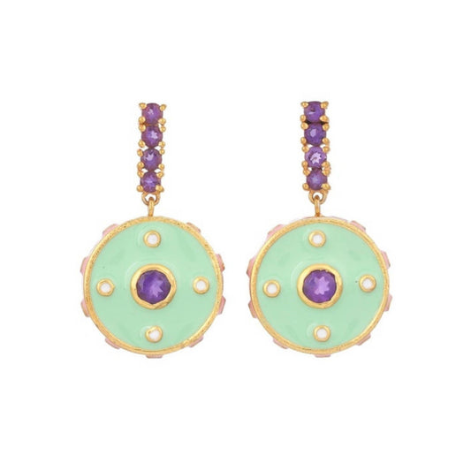 Amethyst Gold Vermeil Earrings