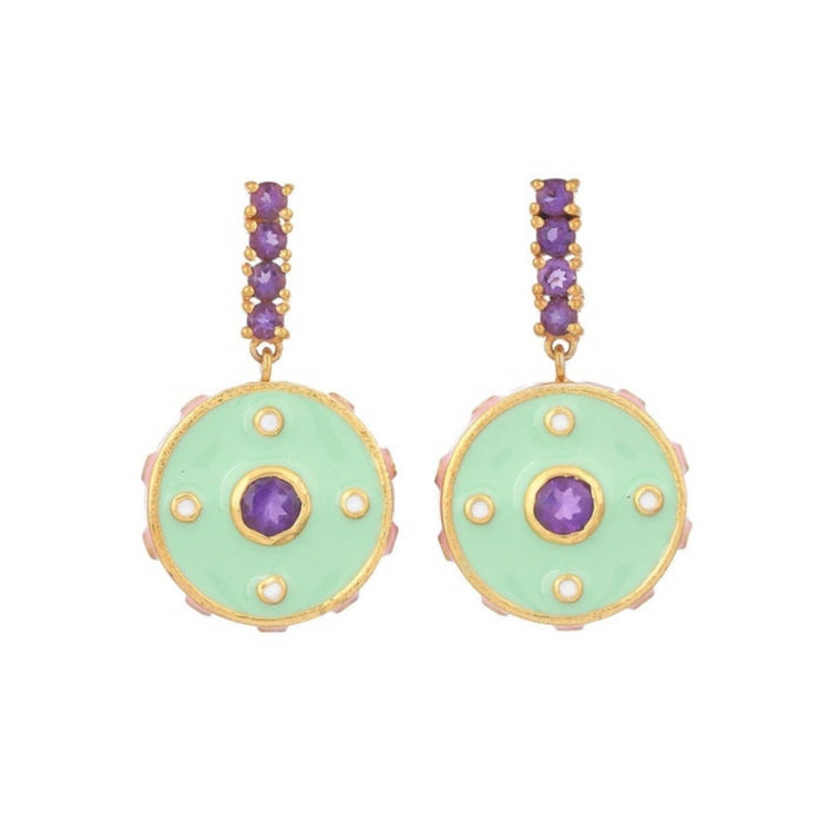 Amethyst Gold Vermeil Earrings