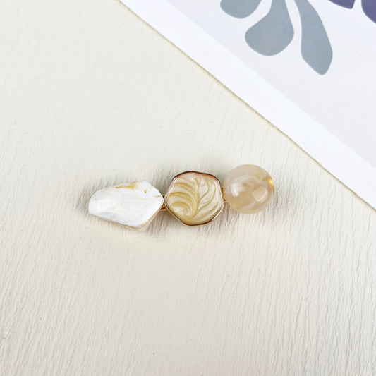 Beige duckbill summer earthy style hair clip