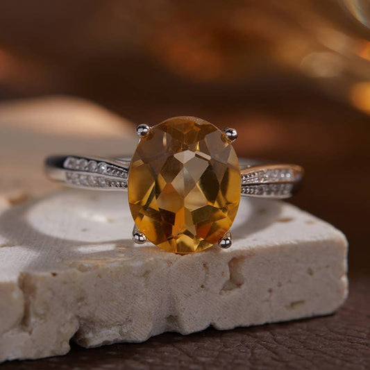 Sterling Silver Citrine Ring