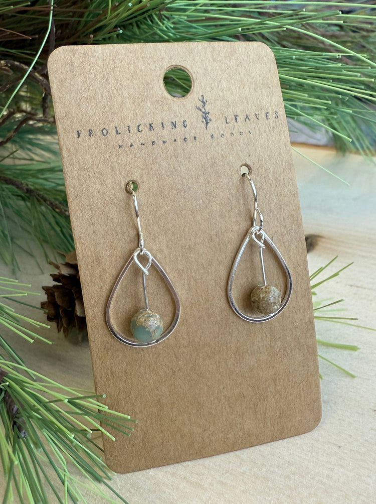 Tear Drop Jasper Earrings