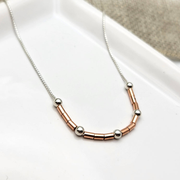 Sterling Silver & Copper Layering Necklace