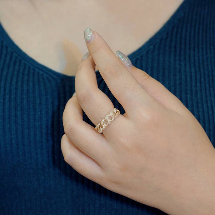 Sterling Silver Chain Ring