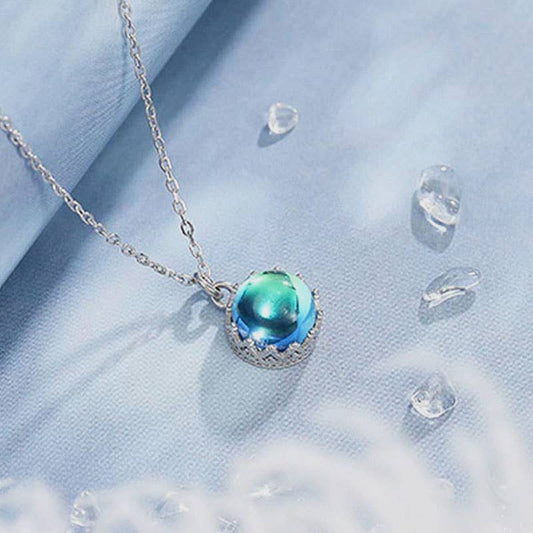 Sterling Silver Moonstone Drop Necklace