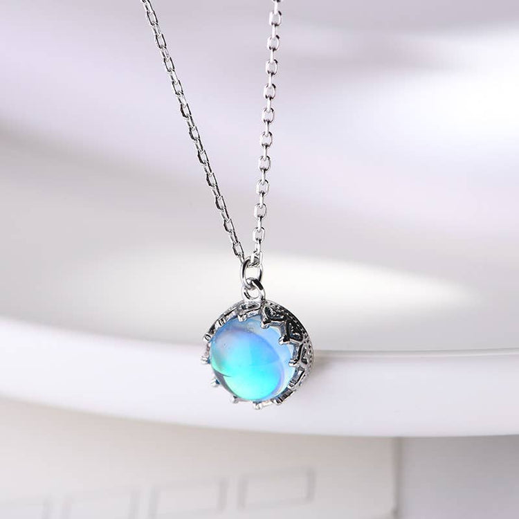 Sterling Silver Moonstone Drop Necklace