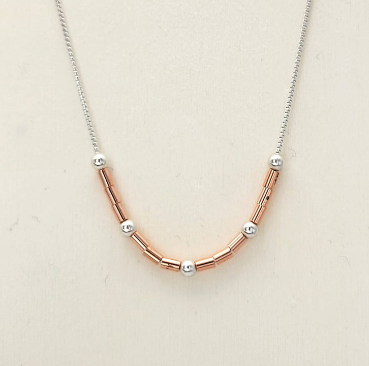 Sterling Silver & Copper Layering Necklace