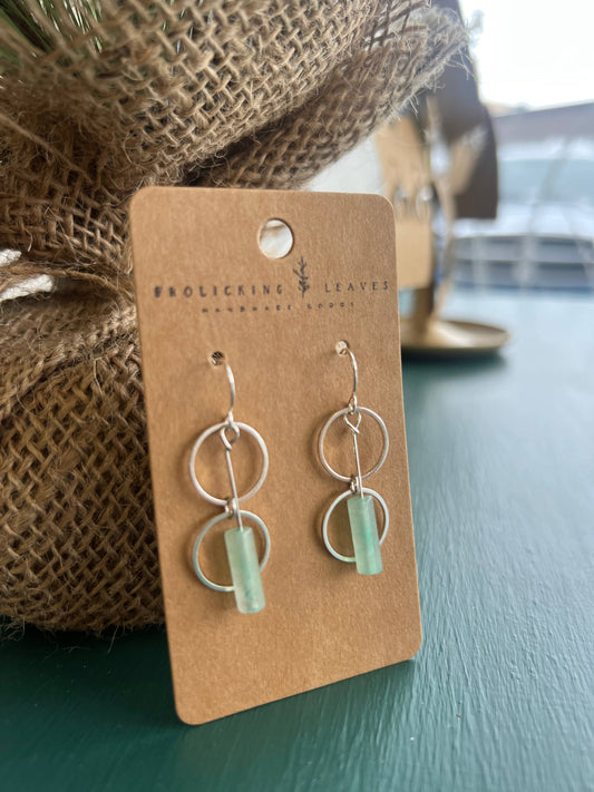 Aventurine Loop Earrings