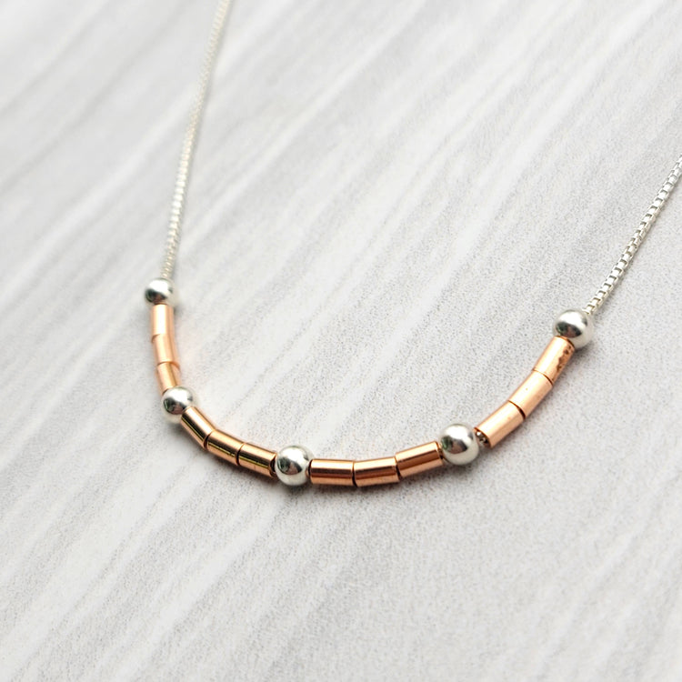 Sterling Silver & Copper Layering Necklace