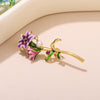 Drip Glazed Vintage Floral Brooch