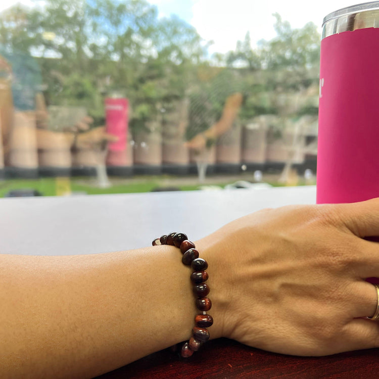Red Tigers Eye Stretch Bracelet