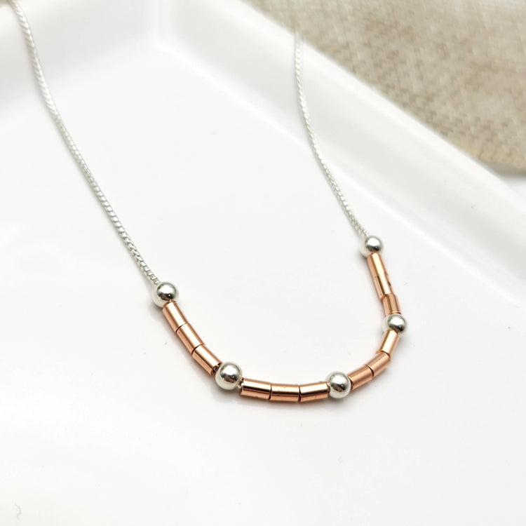 Sterling Silver & Copper Layering Necklace