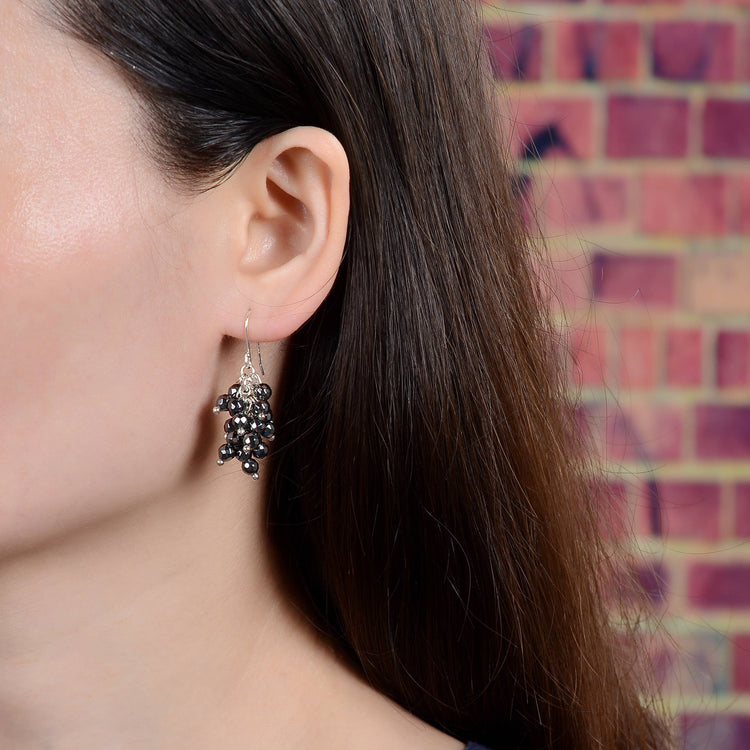Hematite Cluster Earring