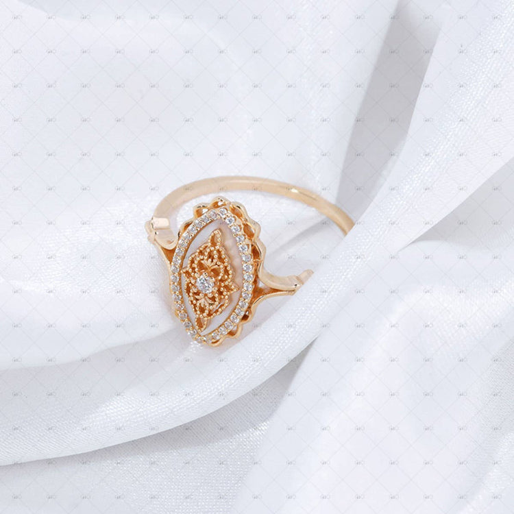 Silver Vintage Shell Ring