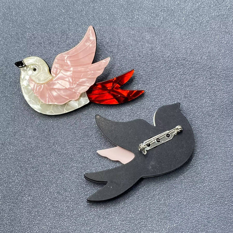 Bird Acrylic Brooch
