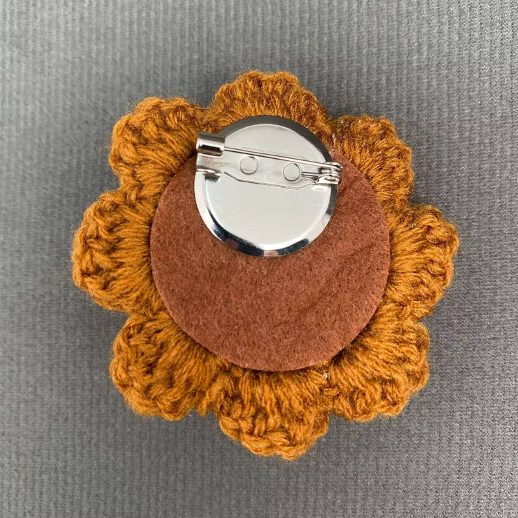 Linen-cotton Cloth Flowers Brooch: B