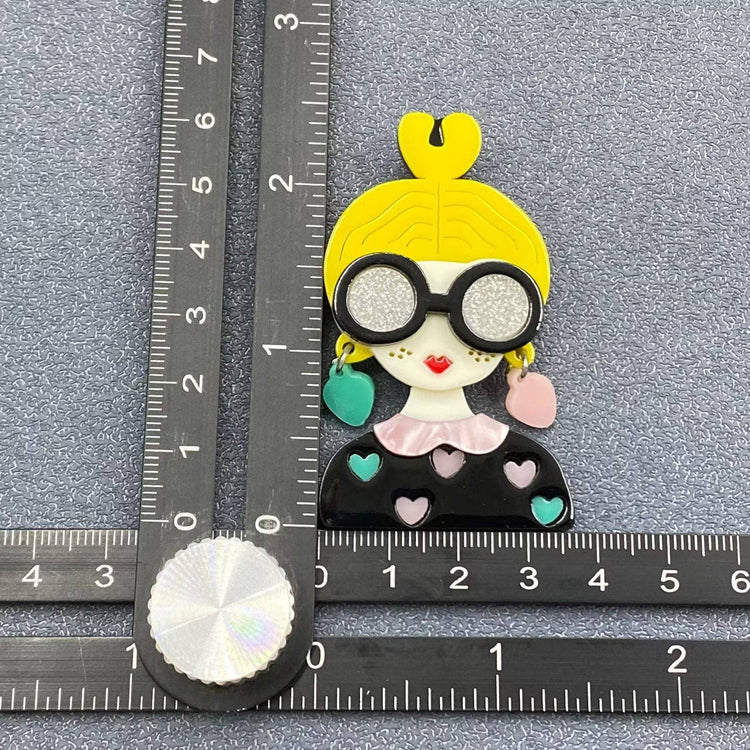 Blonde Beauty Acrylic Brooch