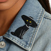Black Cat in a Hat Acrylic Brooch