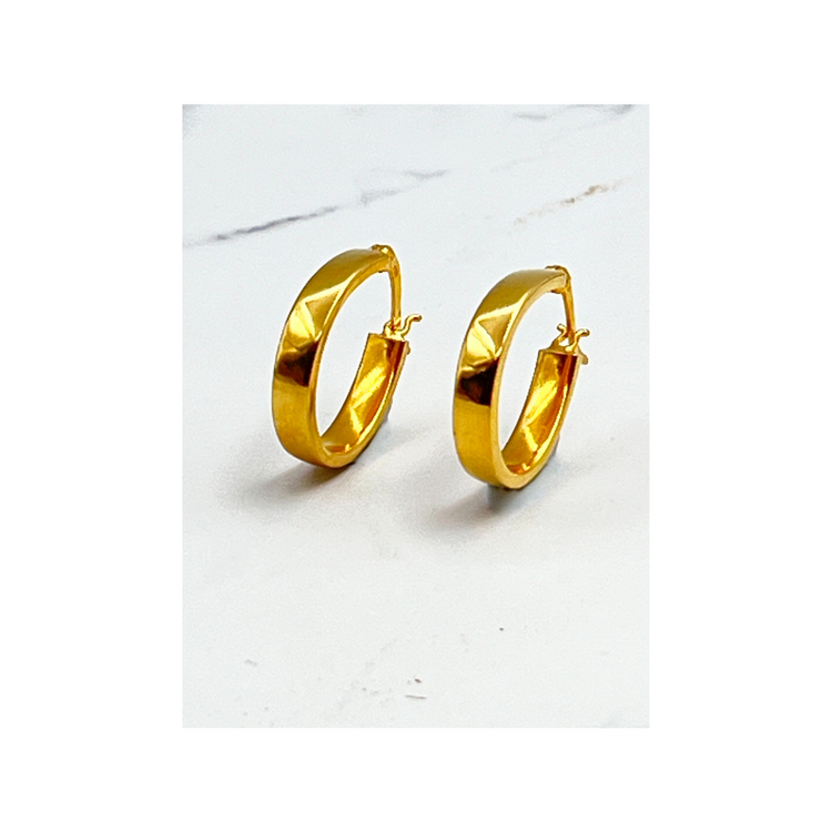 Chunky Gold Hoop Earrings