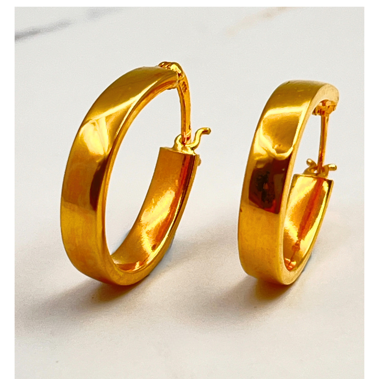 Chunky Gold Hoop Earrings