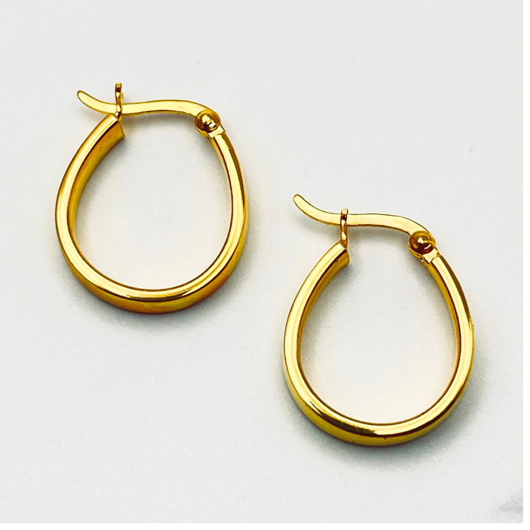 Chunky Gold Hoop Earrings