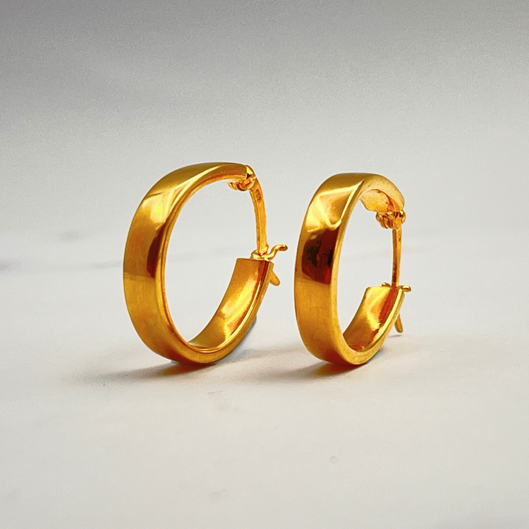 Chunky Gold Hoop Earrings
