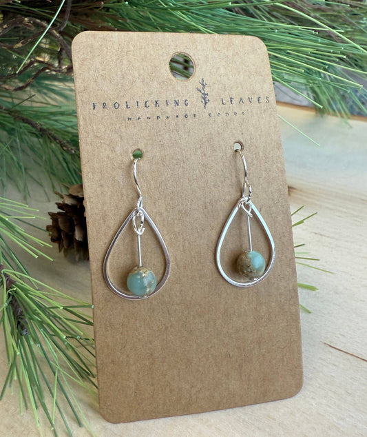 Tear Drop Jasper Earrings
