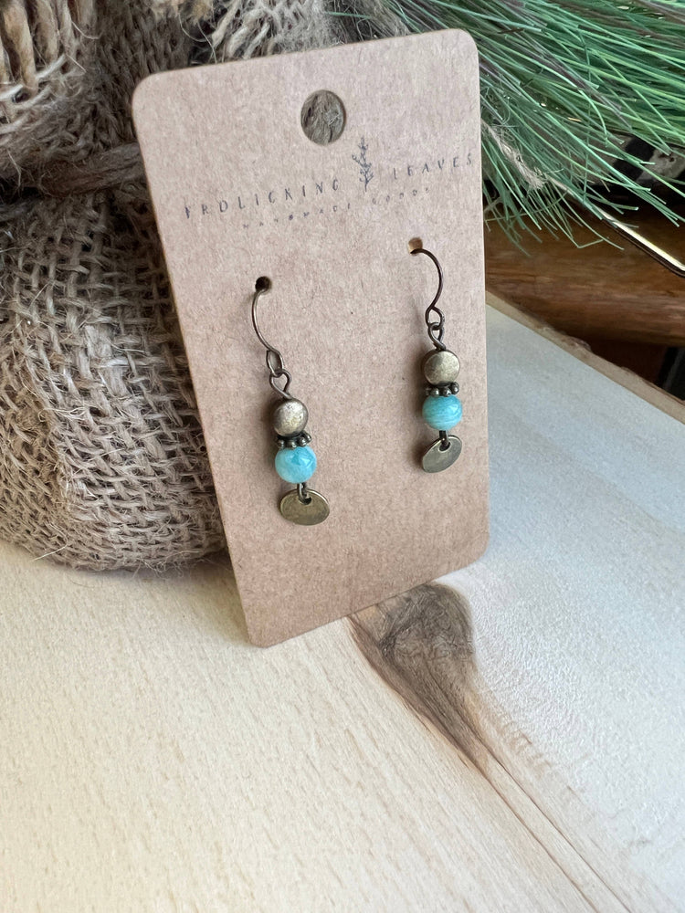 Jadeite Bronze Earrings