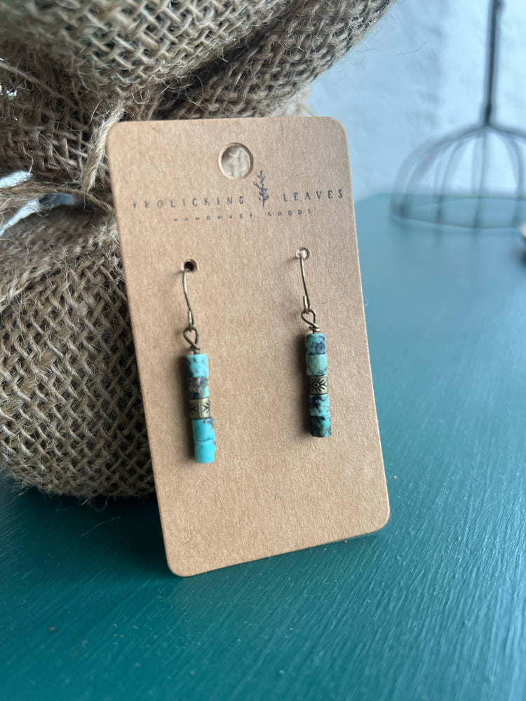 African Turquoise Earrings