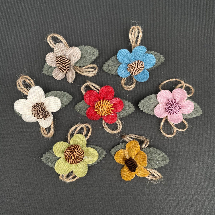 Flowers Cloth Brooch: Yellow